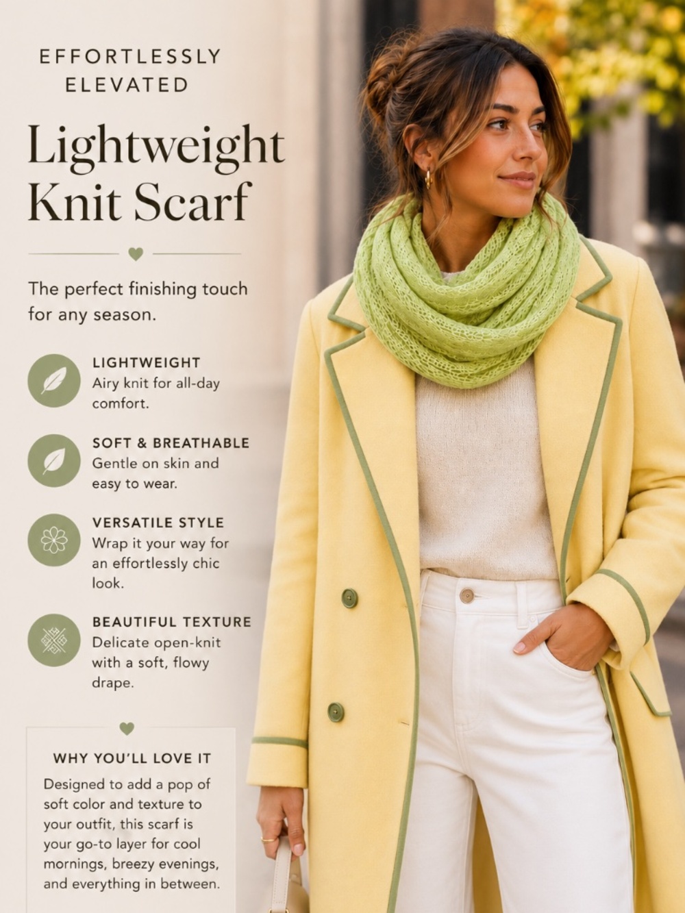 Light green scarf